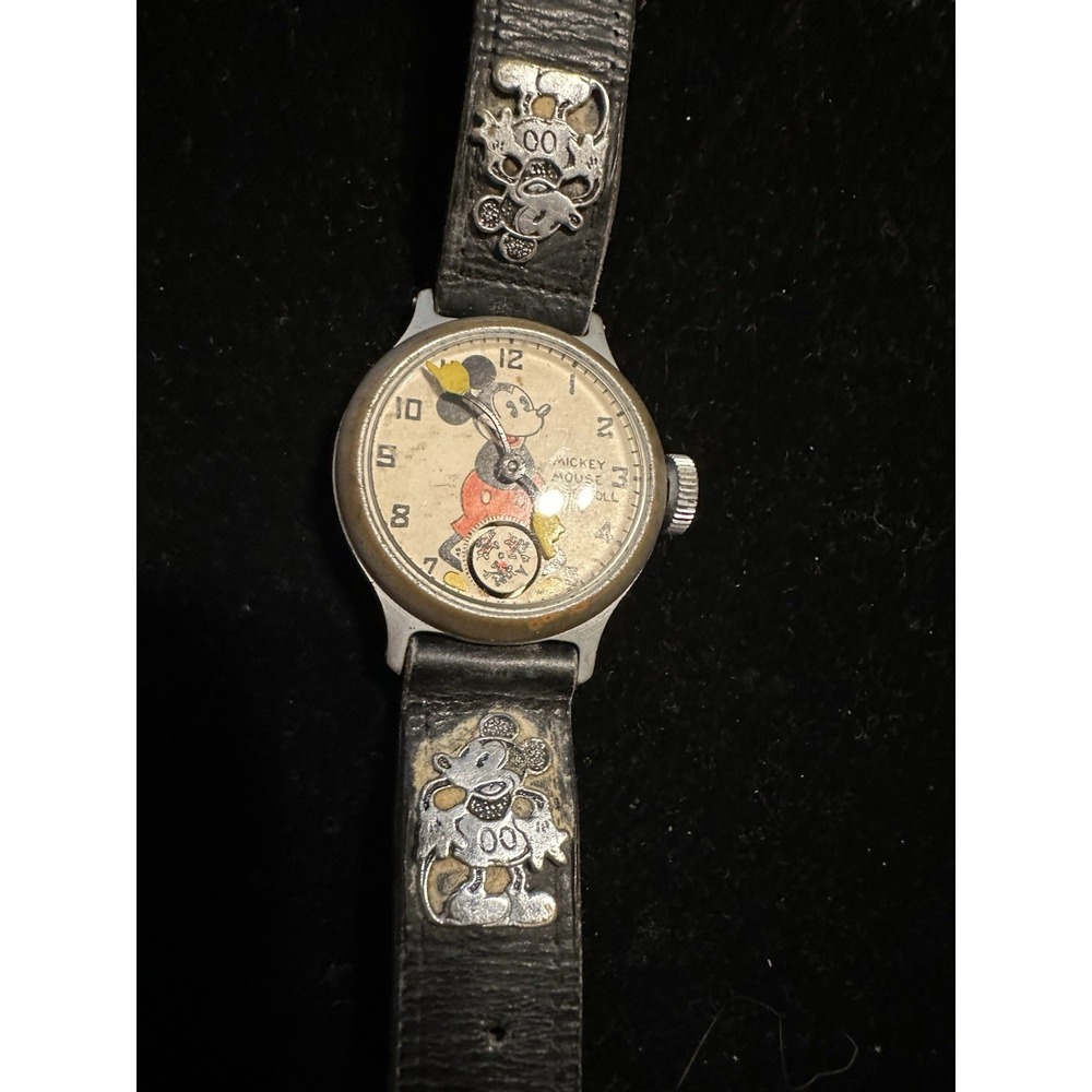 Vint Ingersoll Mickey Mouse Watch Original Band Parts Repair - Picture 2 of 9